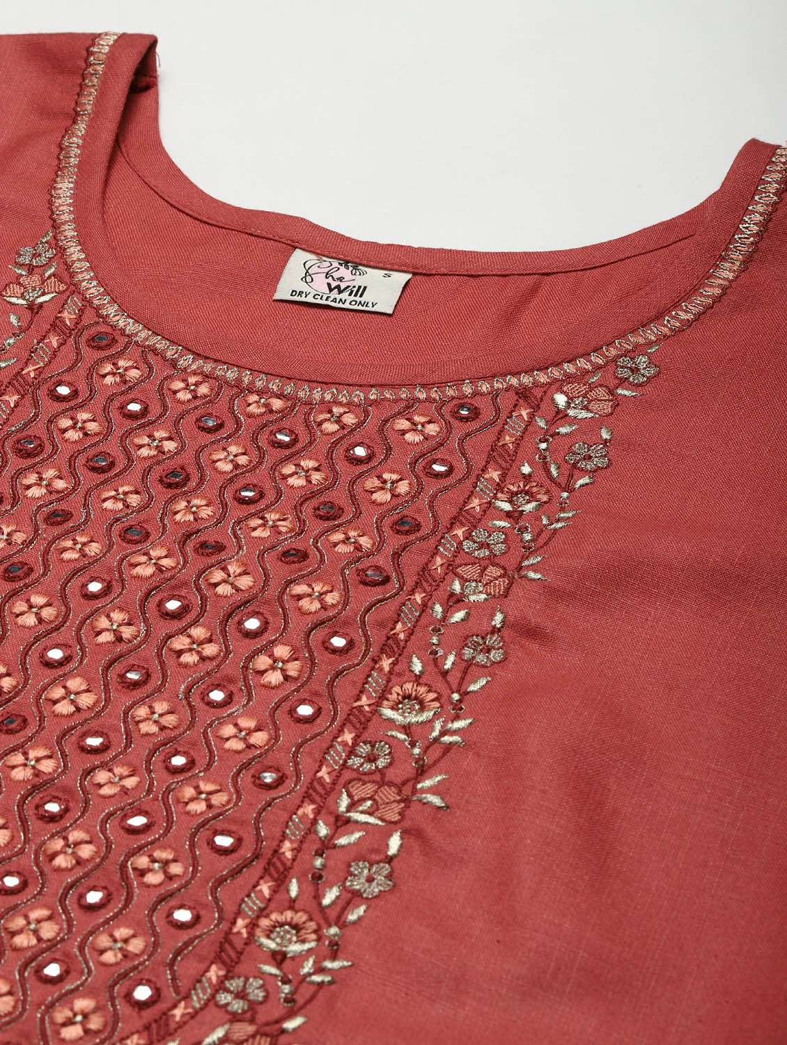 orange cotton kurta pant set - 18743722 - Standard Image - 5