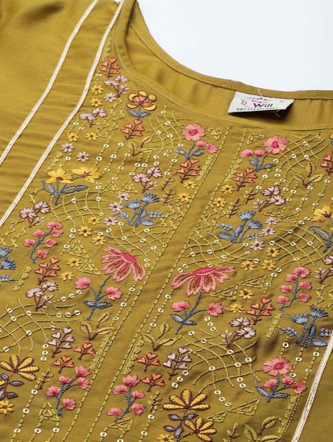 yellow kurta pant set with dupatta - 18743804 - Standard Image - 5