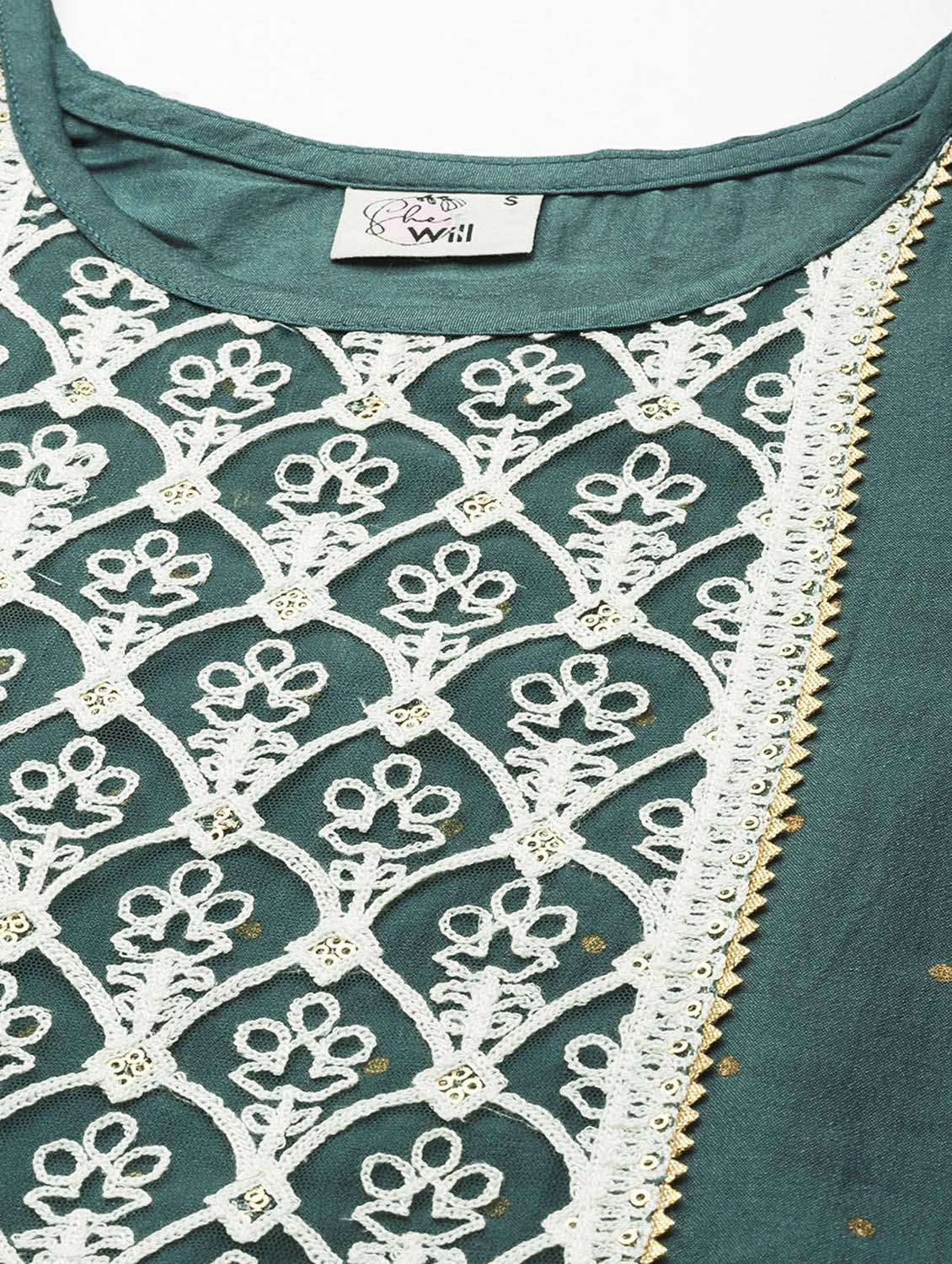 green kurta pant set with dupatta - 18743811 - Standard Image - 5