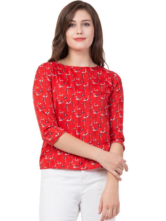 orange chiffon regular top - 18743899 - Zoom Image - 0