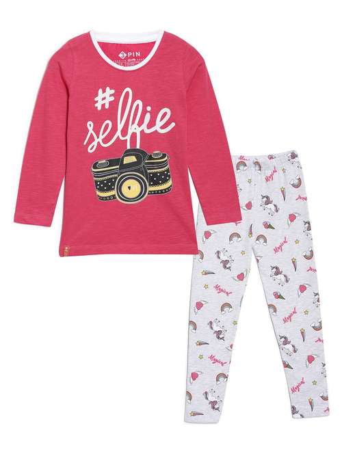 pink twin sets & dungree - 18750947 -  Standard Image - 0