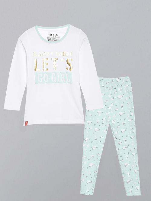 kids round neck printed full length set - 18750951 - Standard Image - 0