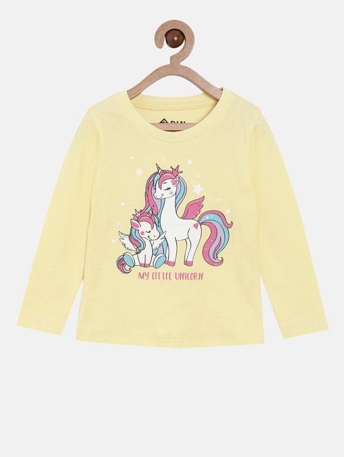 yellow printed round neck t-shirt - 18751003 -  Standard Image - 0