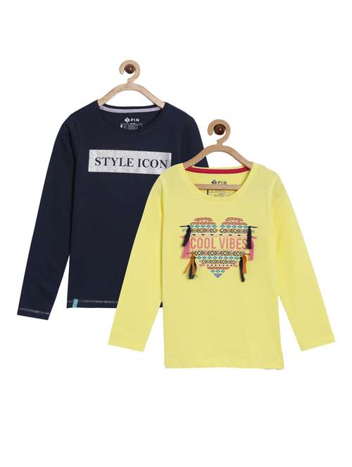 multi colored printed t-shirt set of 2 pcs - 18751035 -  Standard Image - 0