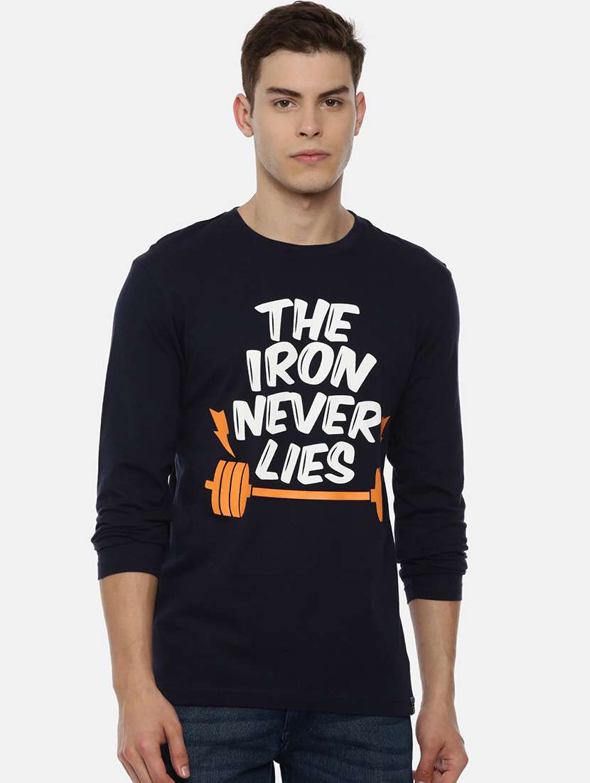 round neck printed regular tee - 18751055 -  Zoom Image - 0