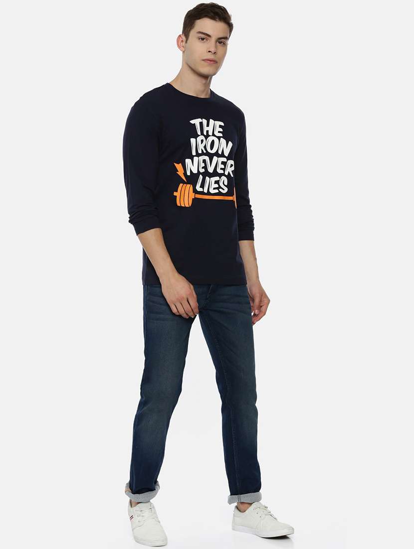 round neck printed regular tee - 18751055 - Standard Image - 3