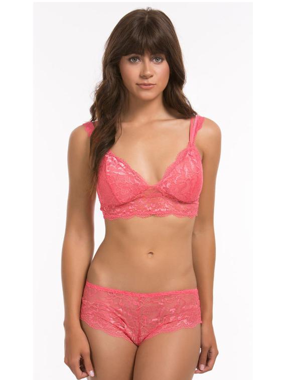 pink lace bras and panty set - 18752966 - Zoom Image - 0