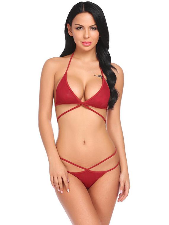 red bras and panty set - 18752994 -  Zoom Image - 0