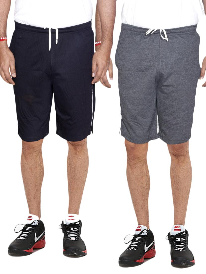 combo of mens solid bermuda shorts - 18754780 -  Zoom Image - 0