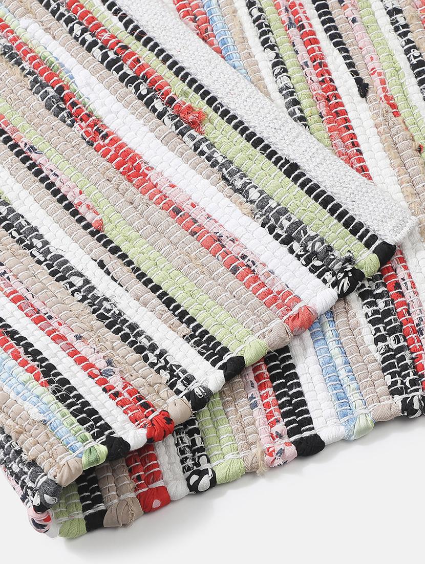 mutihued rectangle shape cotton rug - 18757369 - Standard Image - 3