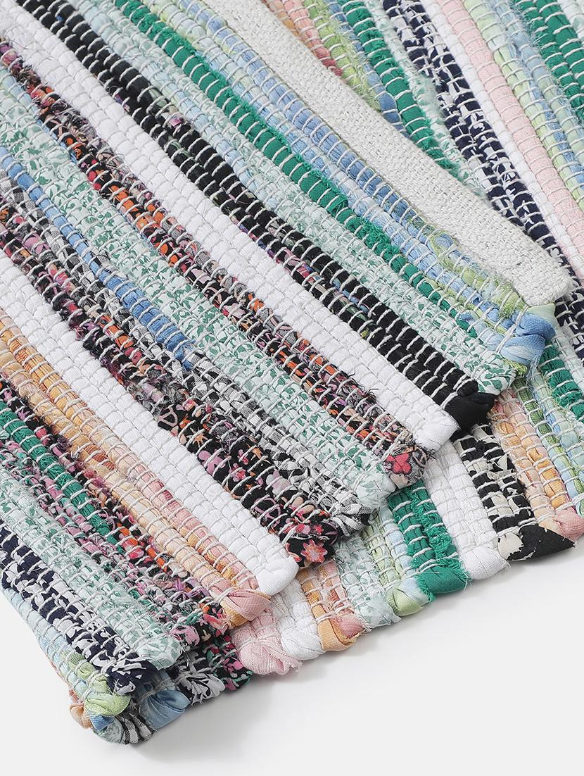 home mix colored rectangle shape cotton rug - 18757372 - Standard Image - 3