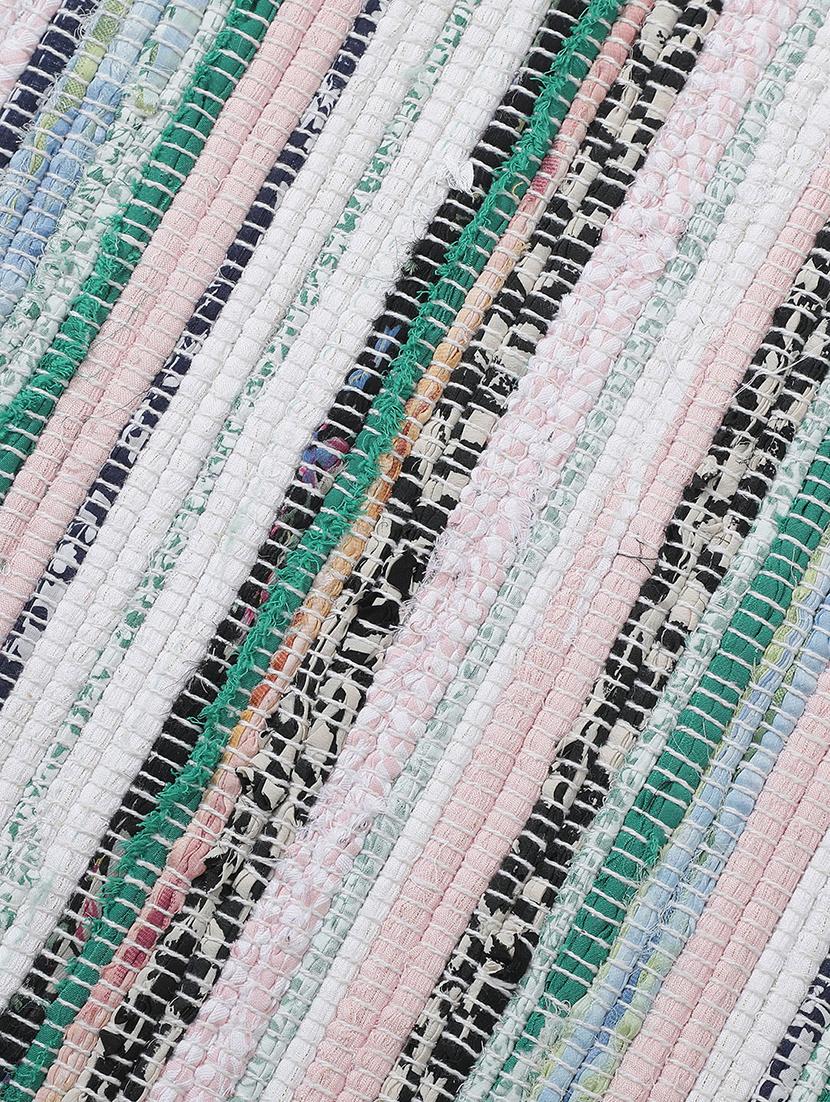 home mix colored rectangle shape cotton rug - 18757372 - Standard Image - 5