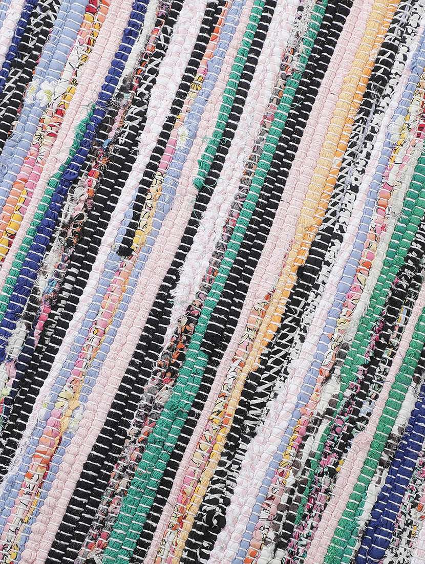 bright mix colored  rectangle shape cotton rug - 18757373 -  Standard Image - 5