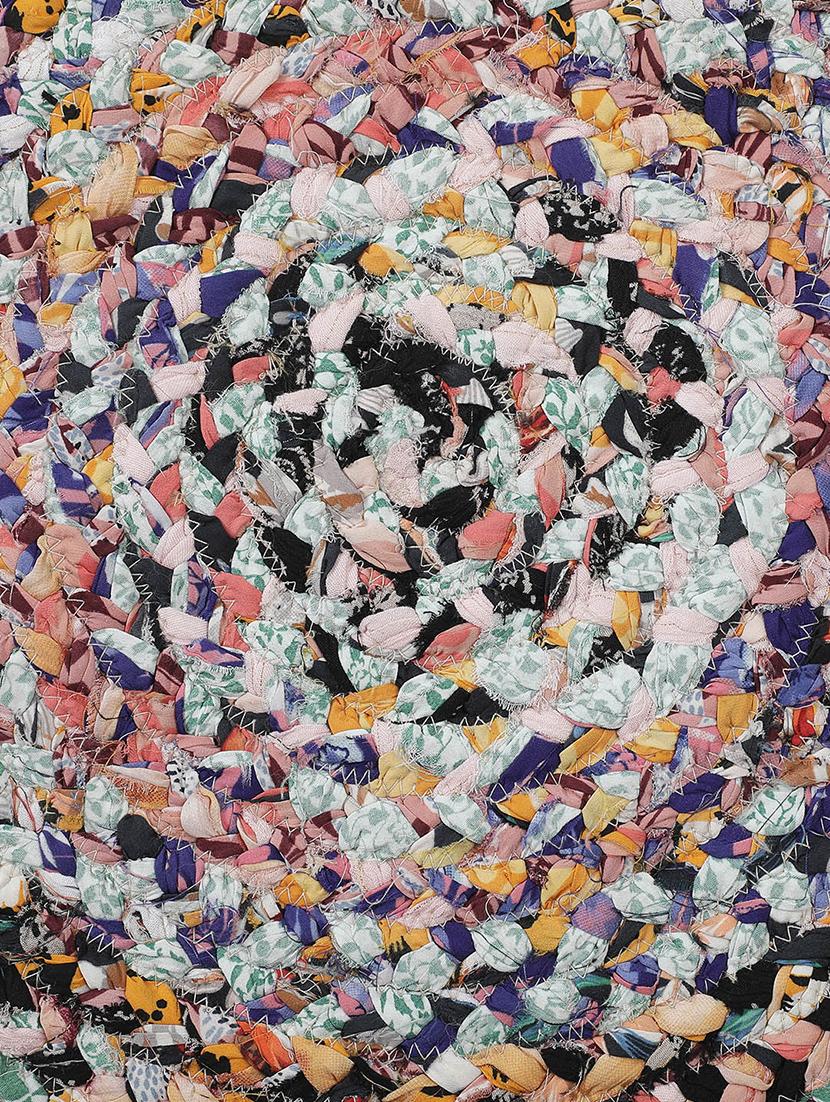 audrey multicolored round shape cotton rug - 18757376 - Standard Image - 5