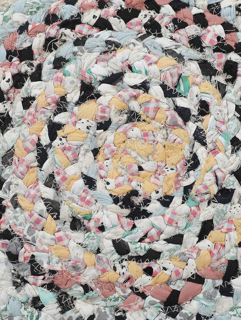 apex multihued round shape cotton rug - 18757379 - Standard Image - 5