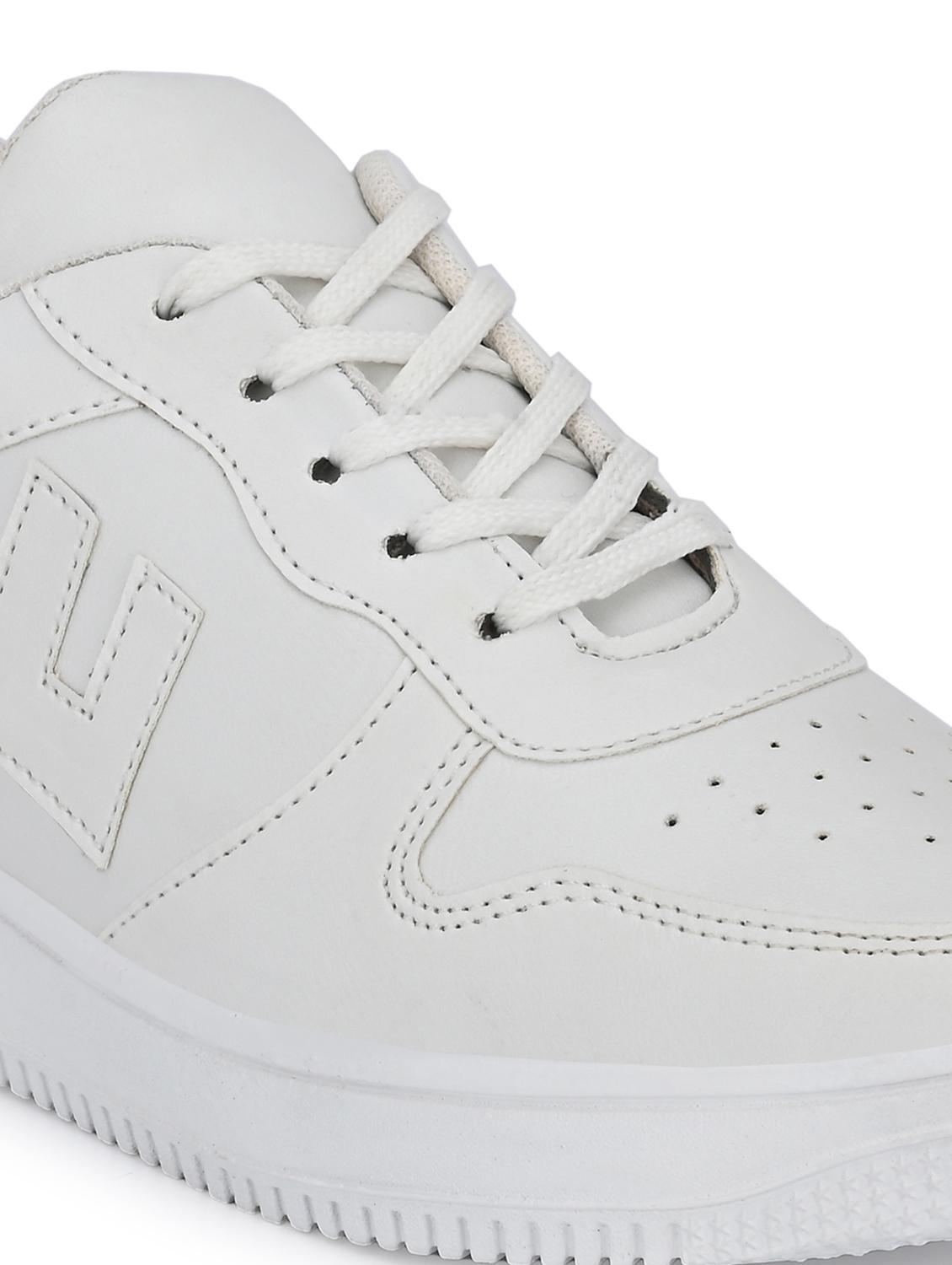 white pvc lace up sneakers - 18757718 - Standard Image - 3