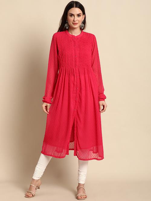 women's front slit kurta - 18757972 - Standard Image - 0