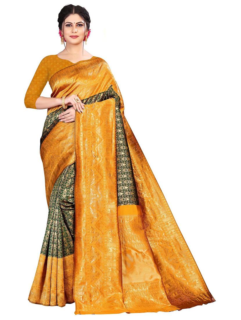 jacquard work banarasi saree with blouse - 18758166 -  Zoom Image - 0