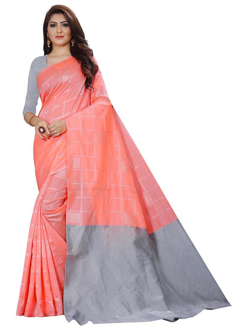 self design banarasi saree with blouse - 18758195 -  Zoom Image - 0