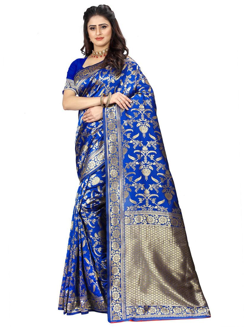 ethnic banarasi saree with blouse - 18758370 - Zoom Image - 0
