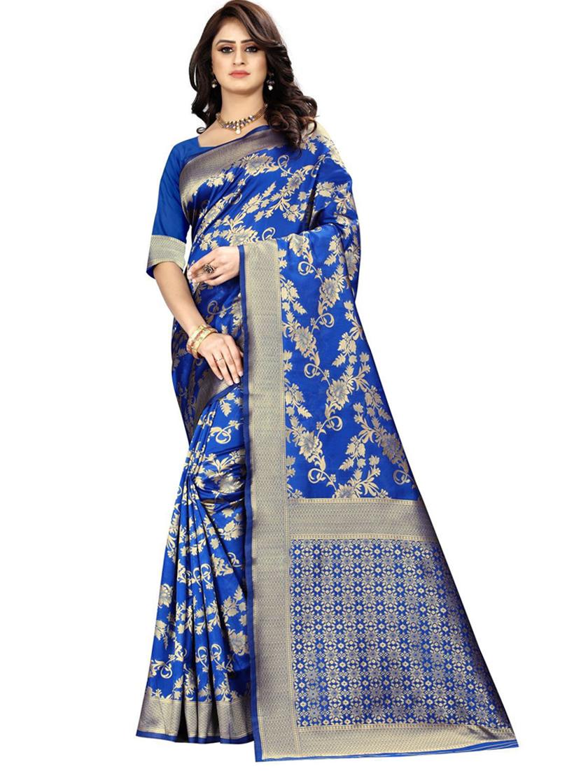 ethnic kanjivaram saree with blouse - 18758376 -  Zoom Image - 0