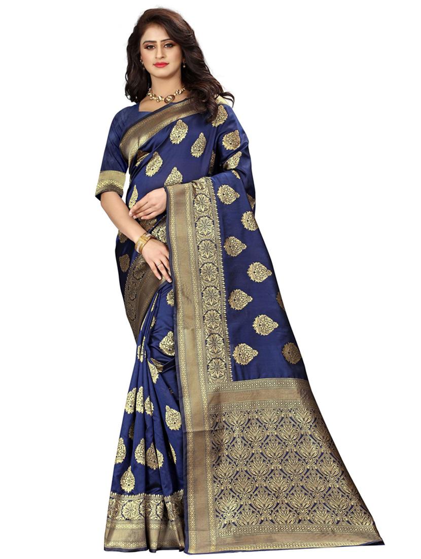 ethnic banarasi saree with blouse - 18758406 -  Zoom Image - 0
