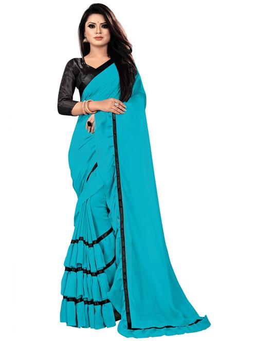 multi colored georgette jamdani saree with blouse - 18758703 - Standard Image - 0