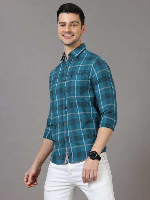 long sleeved checkered casual shirt - 18758747 -  Standard Image - 0