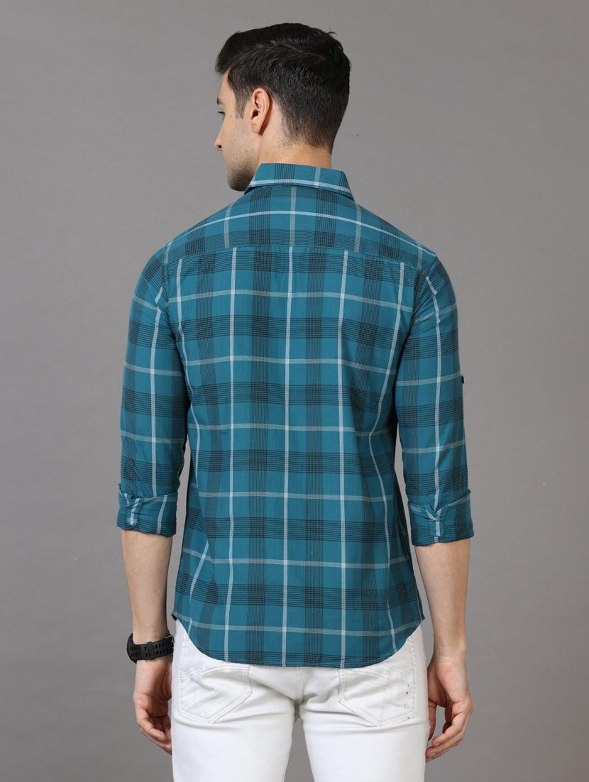 long sleeved checkered casual shirt - 18758747 - Standard Image - 3