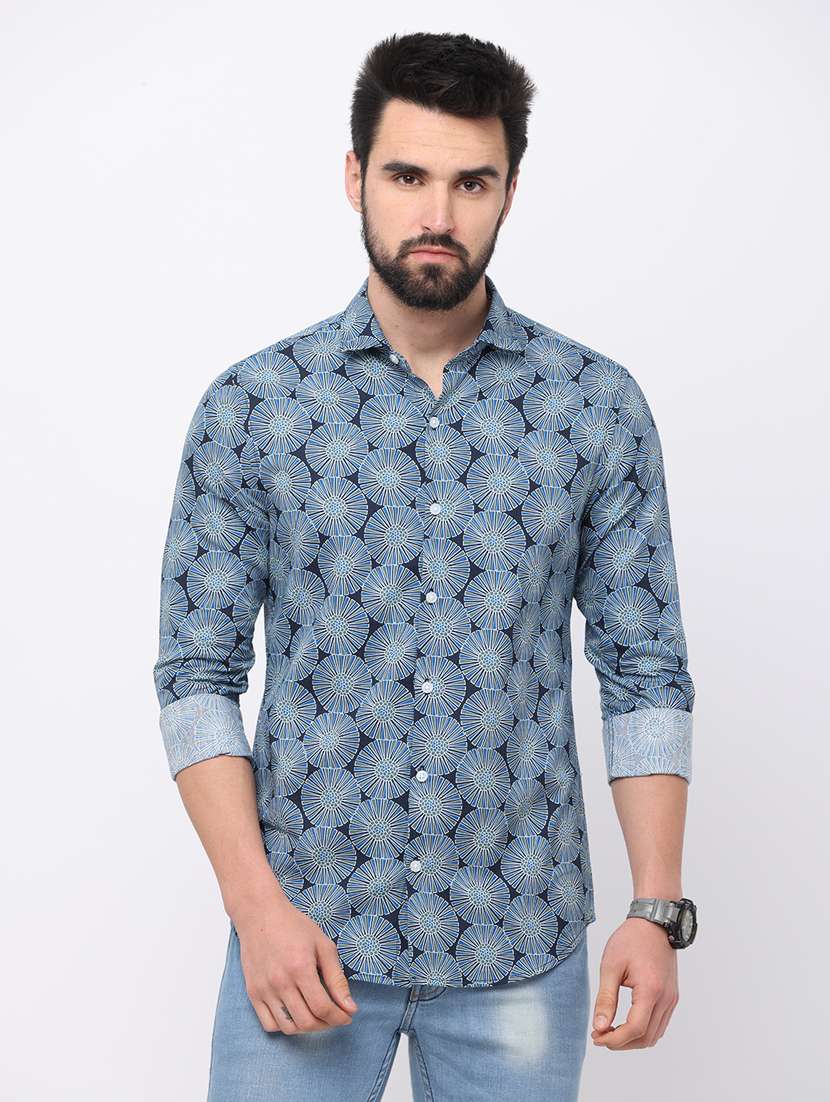 long sleeved printed casual shirt - 18758750 - Zoom Image - 0