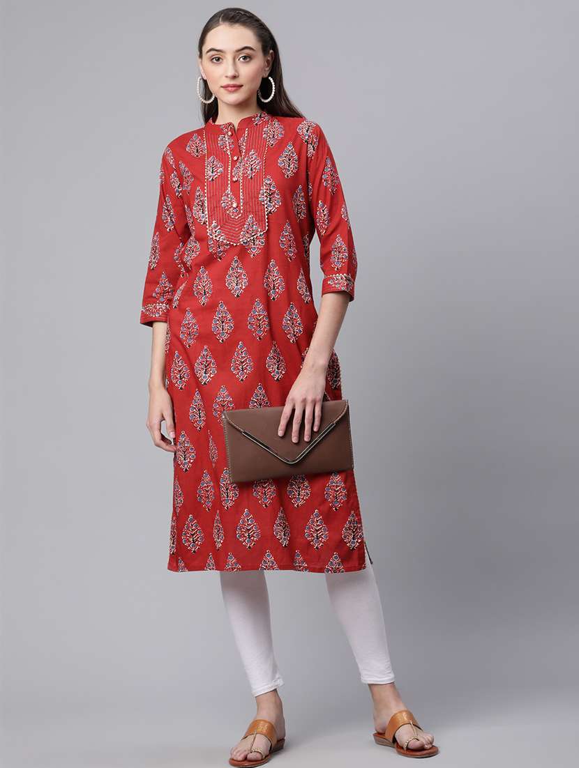 women's straight kurta - 18758799 -  Standard Image - 3