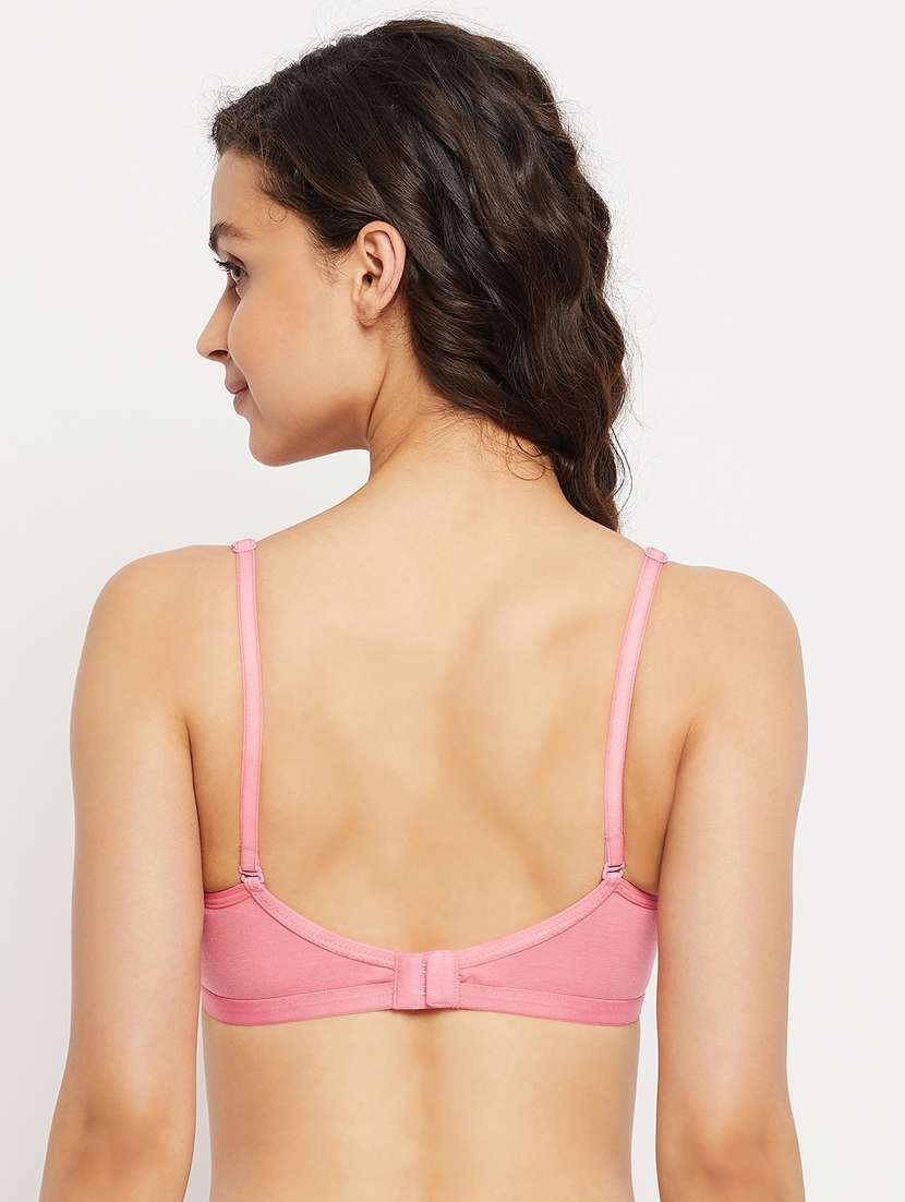 pink cotton regular bra - 18758820 -  Standard Image - 3