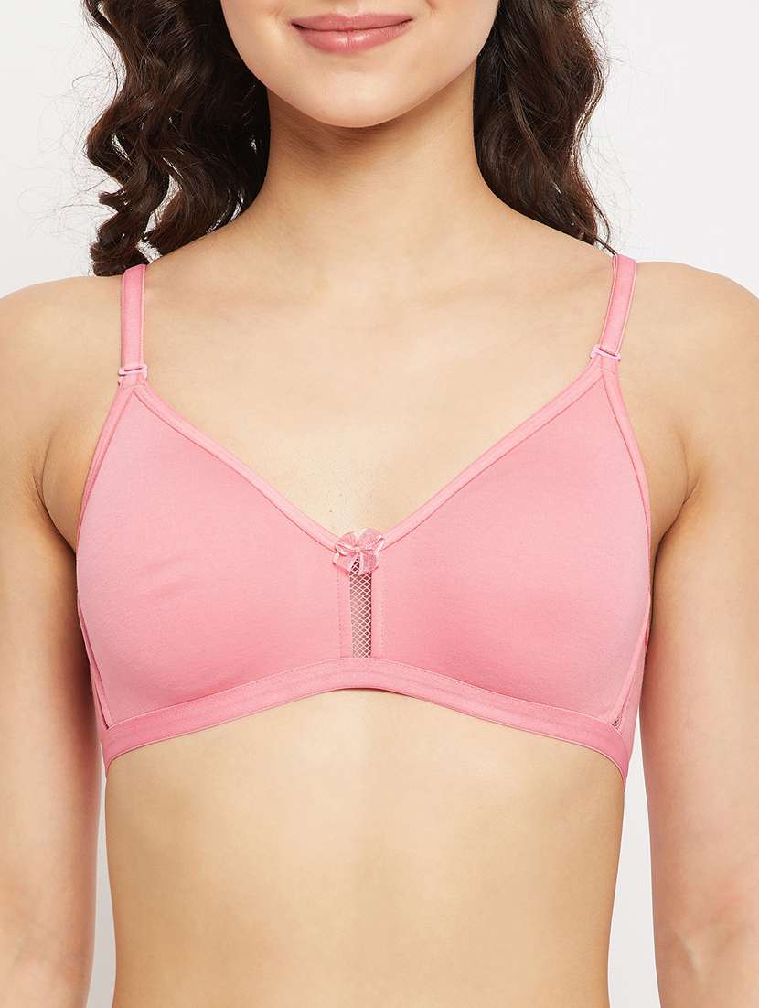 pink cotton regular bra - 18758820 -  Standard Image - 5