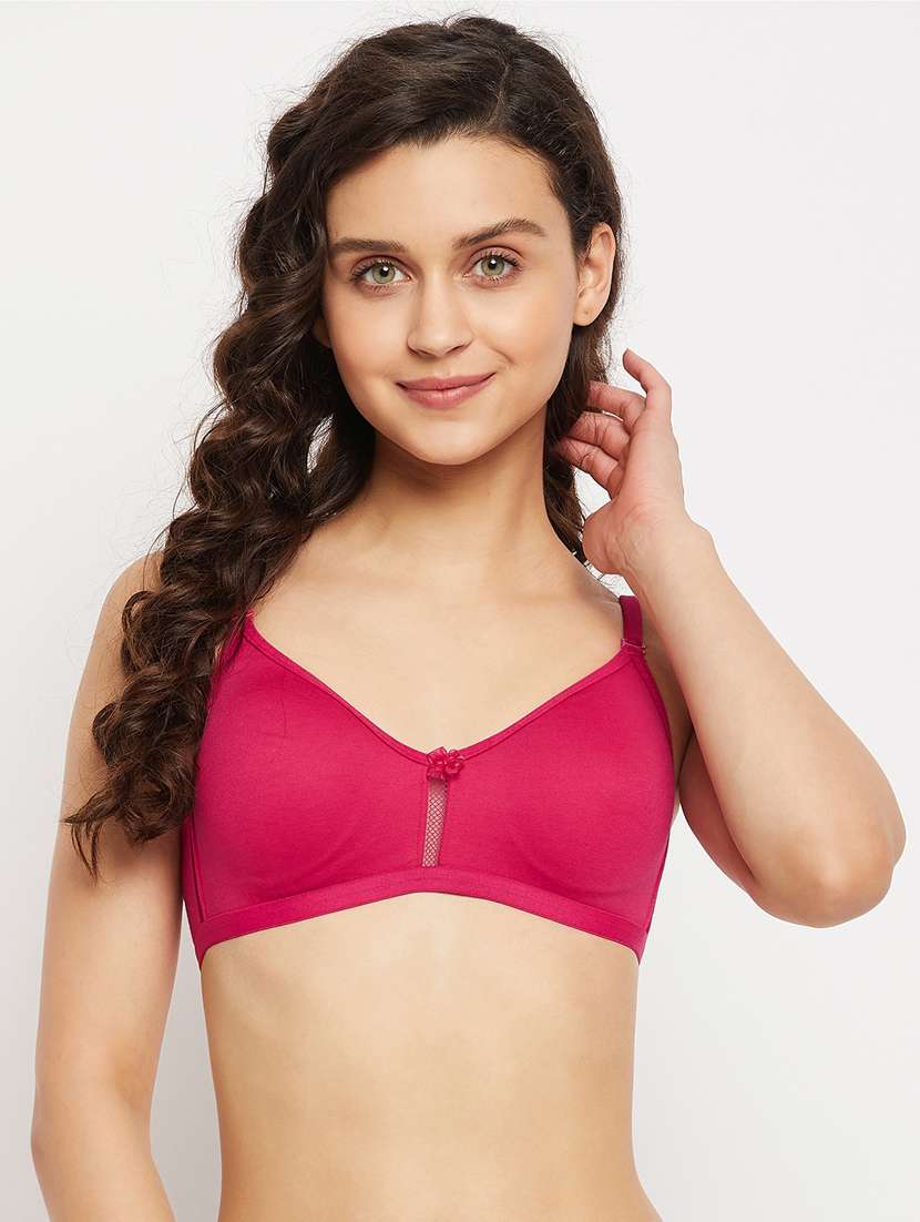 red cotton regular bra