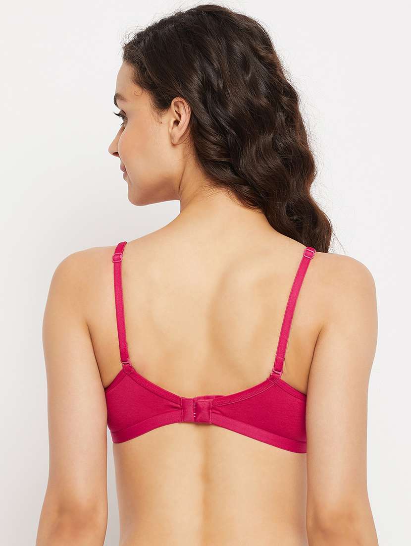 red cotton regular bra - 18758821 -  Standard Image - 3
