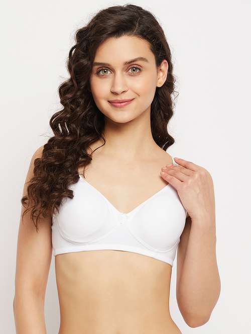 white cotton regular bra - 18758828 -  Standard Image - 0