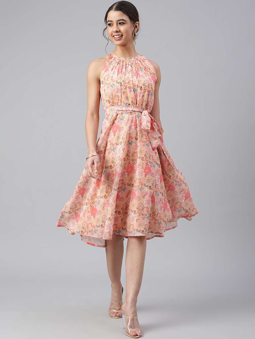 women's fit & flare floral dress