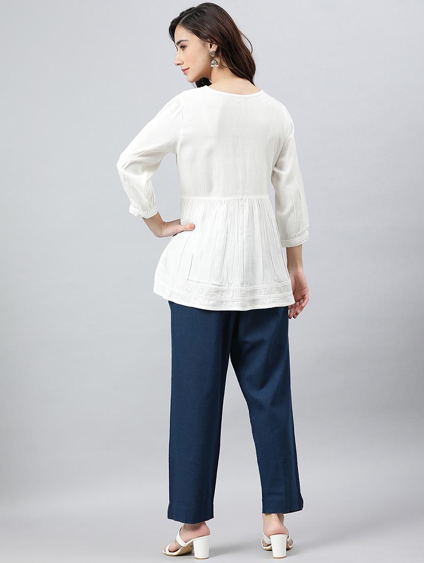 women's peplum v neck top - 18765562 - Standard Image - 3