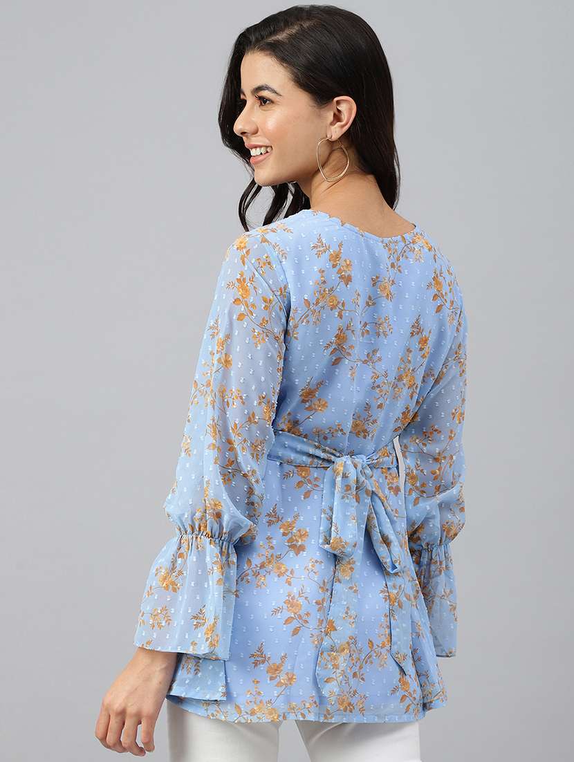 women's straight round neck top - 18765579 - Standard Image - 3