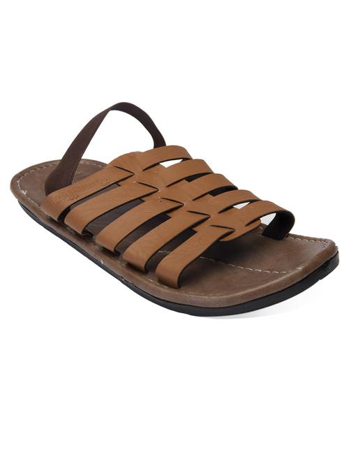 tan slip on sandal - 18765653 -  Standard Image - 0