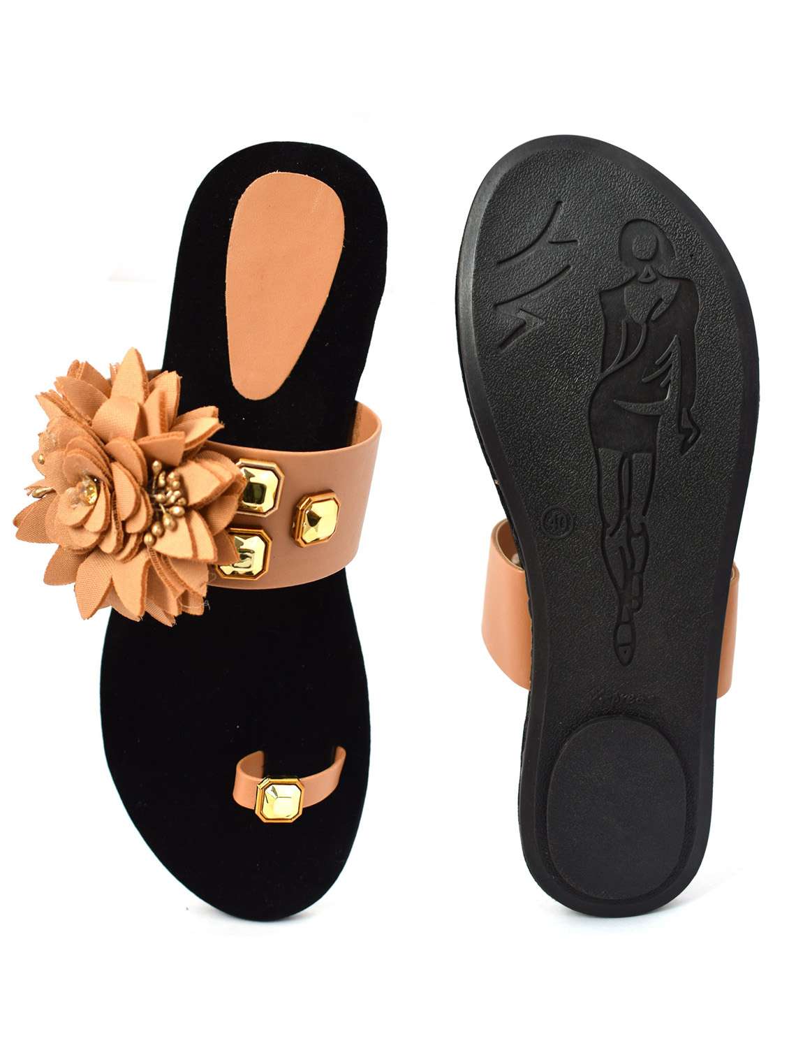 brown slip on sandal - 18765783 -  Standard Image - 3