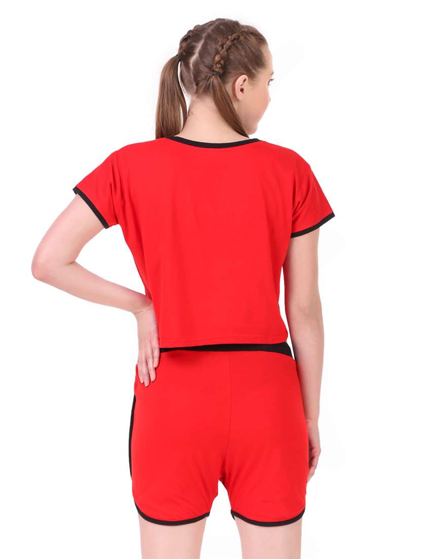 contrast bind solid nightwear shorts set  - 18766043 -  Standard Image - 3