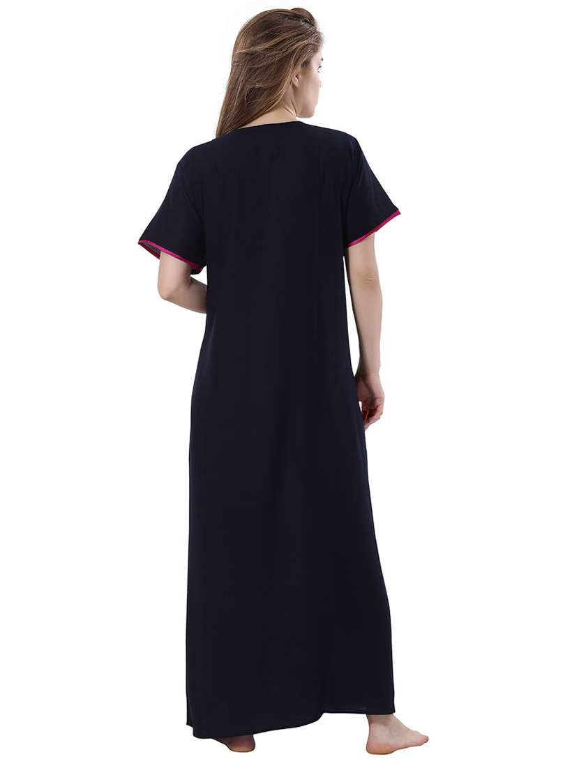 embroidered detail night gown - 18766059 - Standard Image - 3