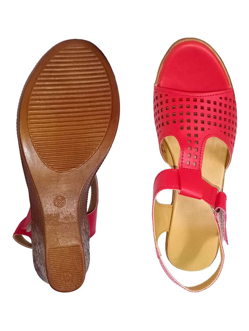 red slip on sandal - 18766245 -  Standard Image - 3