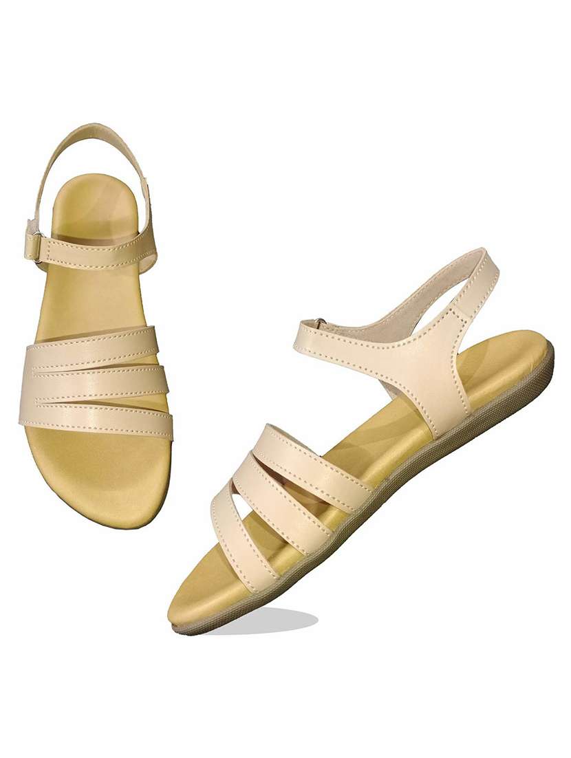 Beige Back Strap Sandal