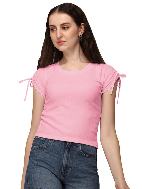 pink lycra regular top - 18766291 -  Zoom Image - 0
