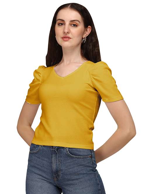 yellow lycra regular top - 18766297 - Standard Image - 0