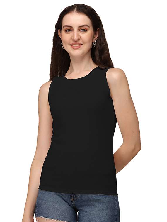 black lycra regular top - 18766301 - Zoom Image - 0