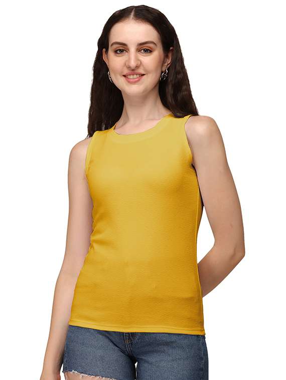 yellow lycra regular top - 18766304 - Zoom Image - 0