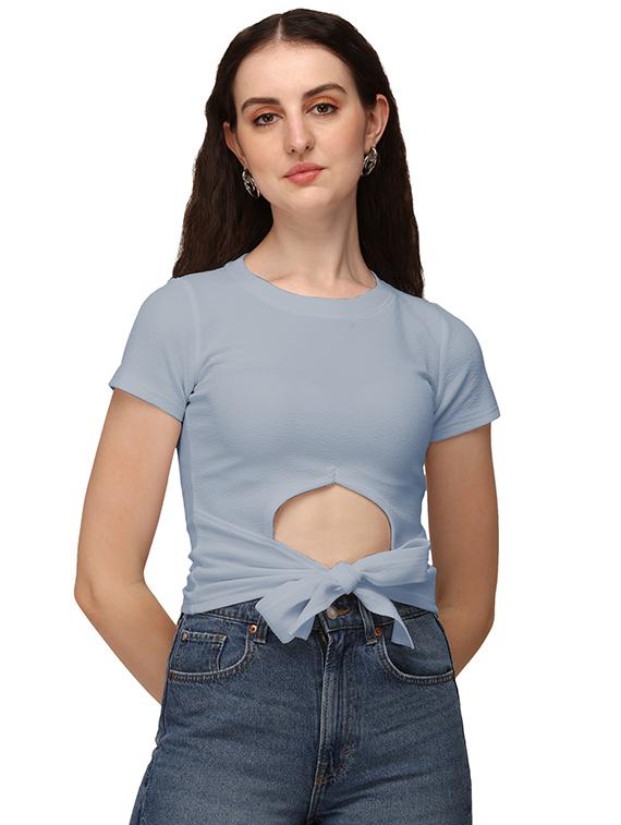 grey lycra regular top - 18766307 - Zoom Image - 0